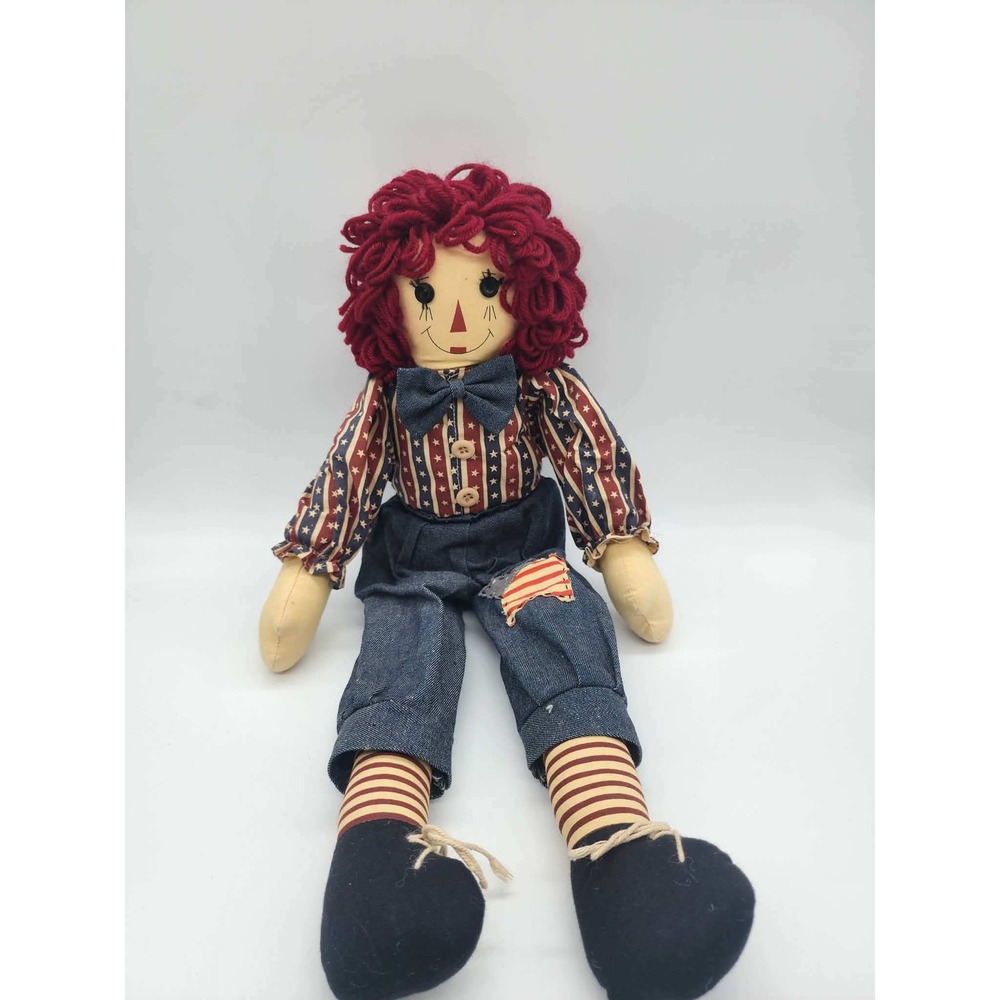 Unicorn Merchandise Corp Americana Raggedy Andy Doll Patriotic Red White Blue19"